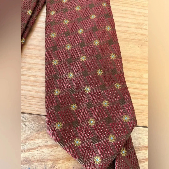 ERMENEGILDO ZEGNA MENS FLORAL SILK TIE - Picture 3 of 3
